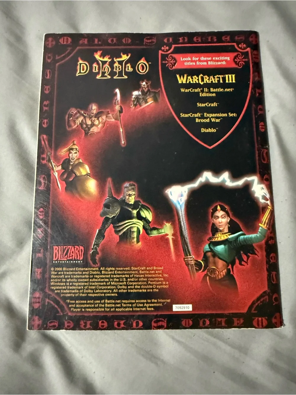 Blizzard Diablo II Game Manual - Black and Red